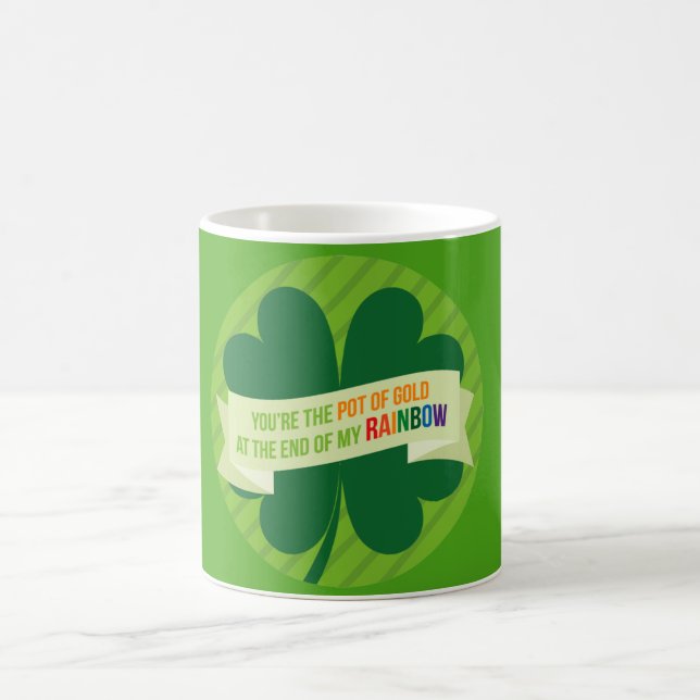 St. Patrick's Day Grönt Irish Print Mugg (Center)