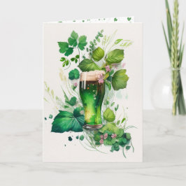 St. Patrick's Day Grönt Öl i Murgröna Kort