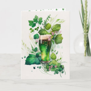 St. Patrick's Day Grönt Öl i Murgröna Kort