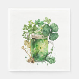 St. Patrick's Day Grönt Öl I Pappersservett