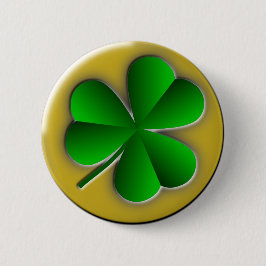 St patrick's day Grönt Shamrock Guld Background Knapp