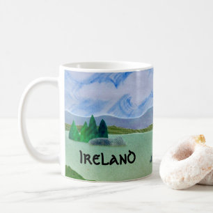 St patrick's day Grönt Shamrock Irish Landscape Kaffemugg