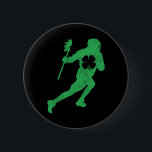 St. Patrick's Day Grönt Shamrock Lacrosse Irish Me Knapp<br><div class="desc">St. Patrick Day Grönt Shamrock Lacrosse Irish Manar Boys</div>