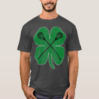 st patricks day Grönt Shamrock Lacrosse Irish T Shirt