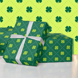 St patrick's day Grönt Shamrock Mönster Cute Presentpapper