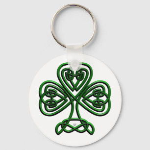 St patricks day Grönt Shamrock Nyckelring