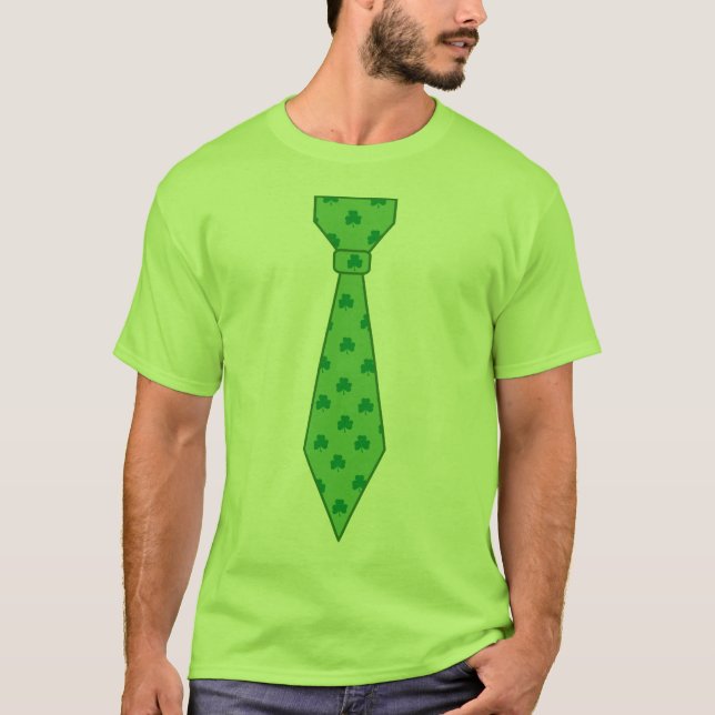 St. Patrick's Day Grönt Tie T-Shirt (Framsida)