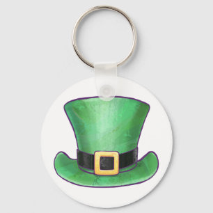 St. Patrick's Day Grönt Top hat Nyckelring