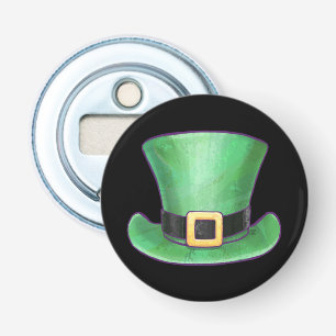 St Patrick's Day Grönt Top hat på Black Flasköppnare