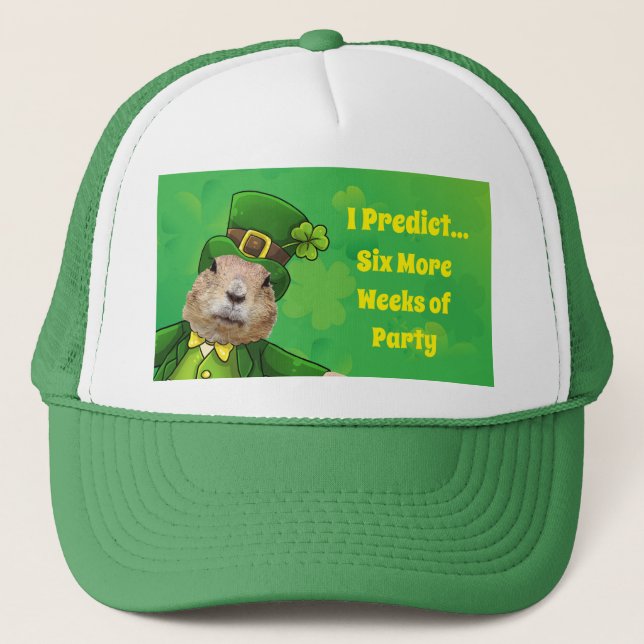 St. Patrick's Day Groundhog Party Animal Keps (Framsida)
