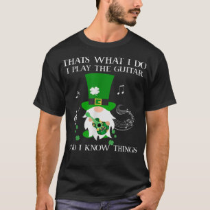 St patricks day Guitar För manar Women Music Funny T Shirt