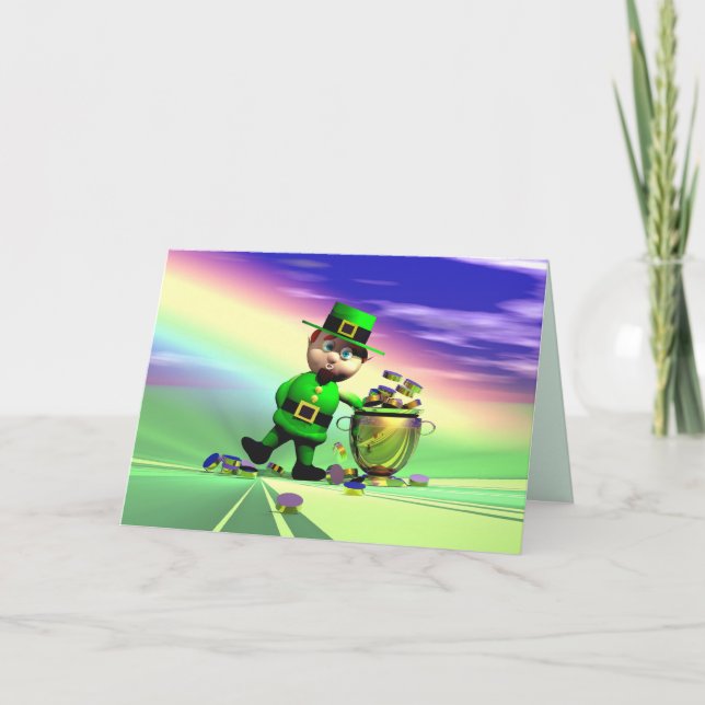 St. Patrick's Day Guld Fever Kort (Framsida)