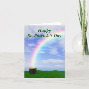 St. Patrick's Day Guld Pot - hälsningskort Kort