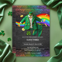 St. Patrick's Day Guld Rainbow Klöver Baby Shower