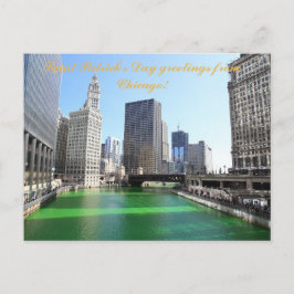 St patrick's day hälsning från Chicago-postkort Vykort