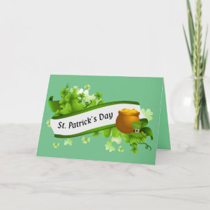 St. Patrick's Day Hälsning Kort