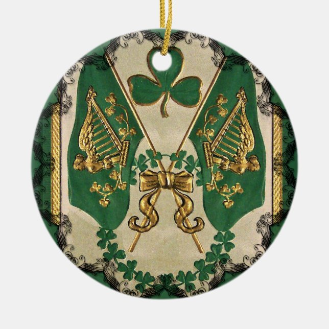 St. Patricks Day Hälsning Ornament (Framsidan)