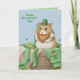 St. Patricks Day Hamster Grattkort Kort