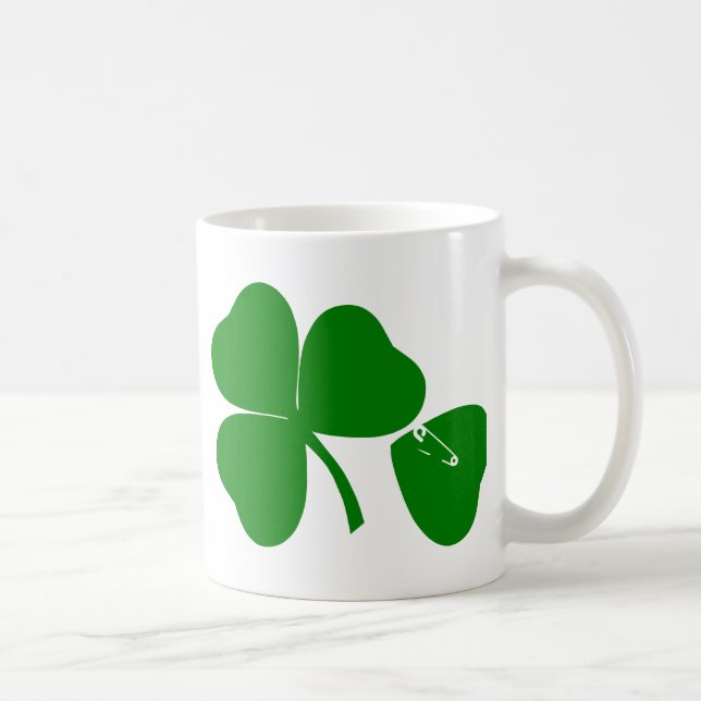 St patrick's day - Hämta Lucky 3 + 1 löv = 4 Kaffemugg (Höger)