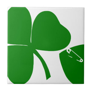 St patrick's day - Hämta Lucky 3 + 1 löv = 4 Kakelplatta