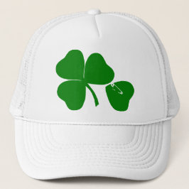 St patrick's day - Hämta Lucky 3 + 1 löv = 4 Truckerkeps