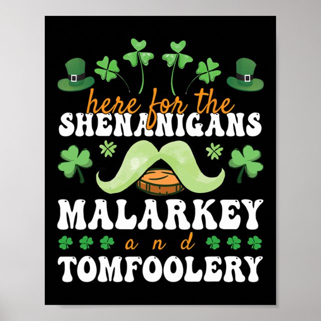 St Patricks Day här för bus och rackartyg  Poster (Framsidan)