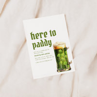 St. Patrick's Day här till Paddy Party-inbjudan