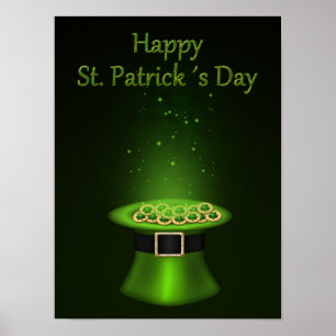 St. Patrick's Day Hat Mynt - Poster Skriv ut
