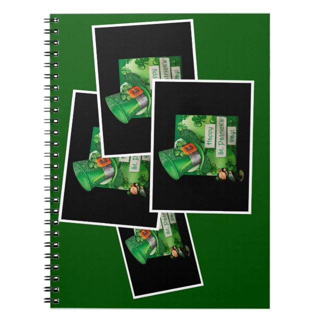 St. Patrick's Day Hat och Leprechaun Anteckningsbok (Framsidan)