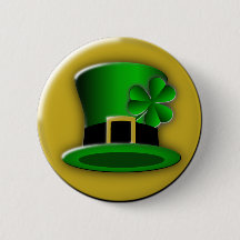 St patricks day Hat Round-knapp