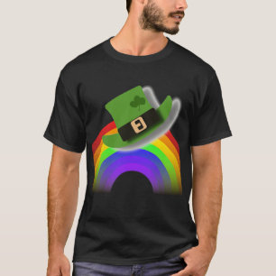 St Patricks Day hatt och regnbåge T Shirt