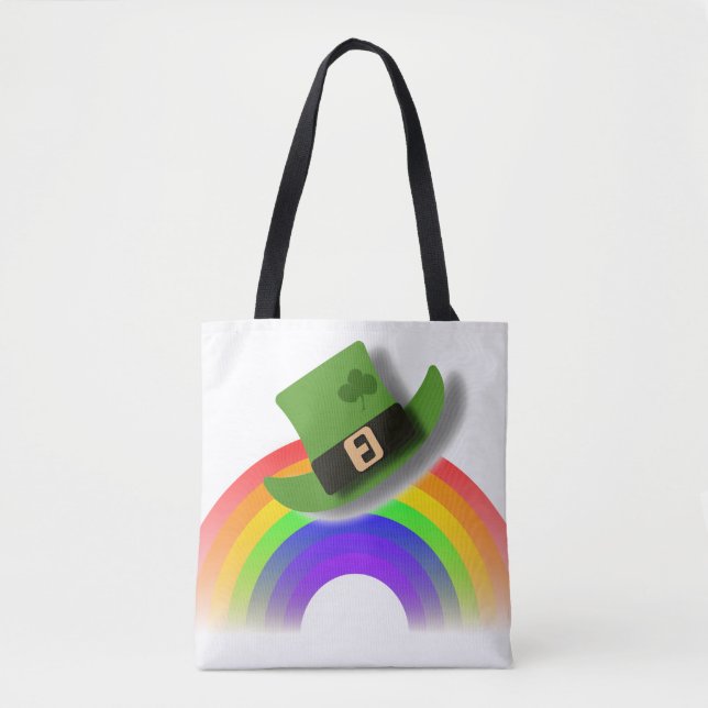 St Patricks Day-hatt och regnbåge Tygkasse (Framsida)