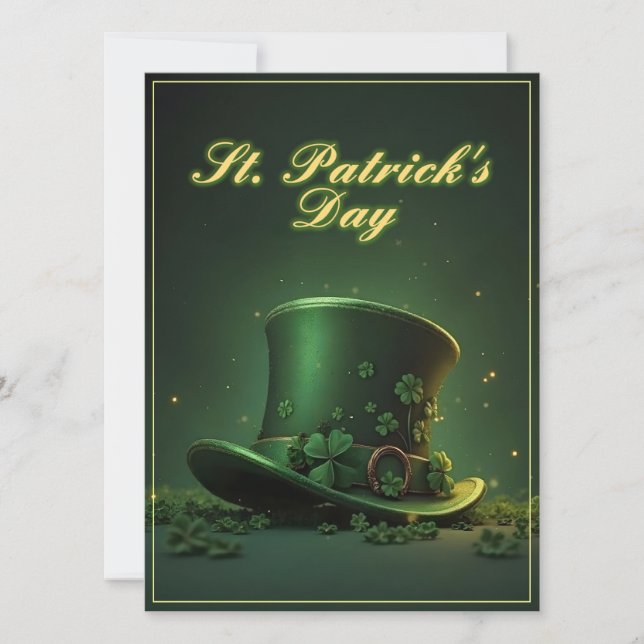 St. Patrick's Day-hatt och Shamrock-design (Framsida)