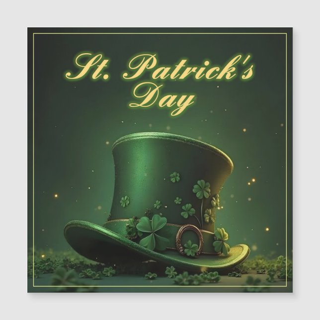 St. Patrick's Day-hatt och Shamrock-design (Framsida)