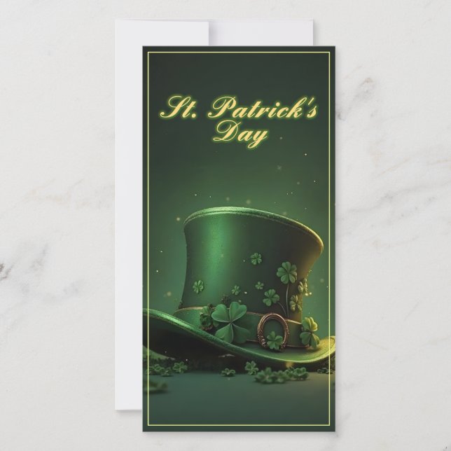 St. Patrick's Day-hatt och Shamrock-design (Framsida)