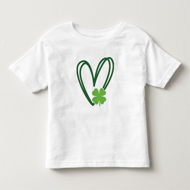 St. Patrick's Day Heart Design T-shirt (Framsida)