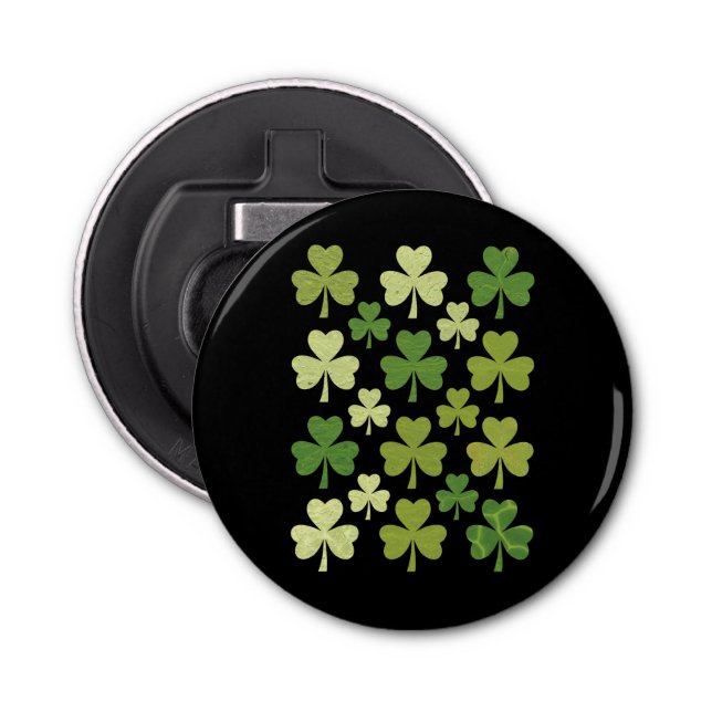 St patrick's day Heart Lucky Klöver Shamrock Flasköppnare (Framsidan)