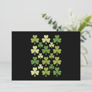 St patrick's day Heart Lucky Klöver Shamrock Inbjudningar