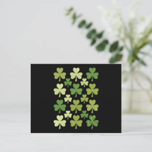 St patrick's day Heart Lucky Klöver Shamrock Vykort