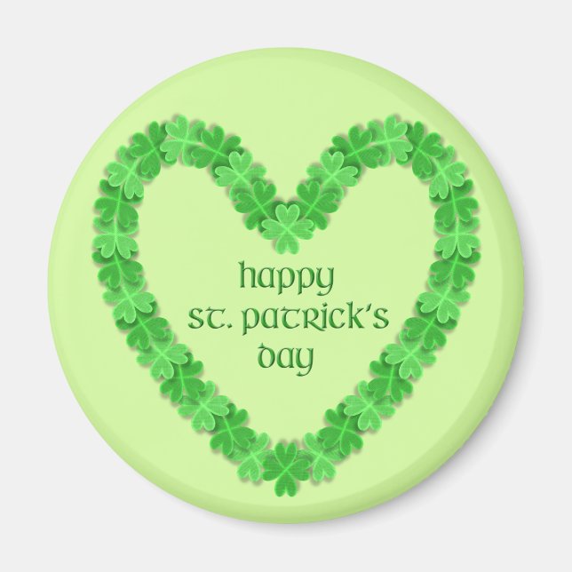 St patrick's day Heart Magnet (Framsidan)