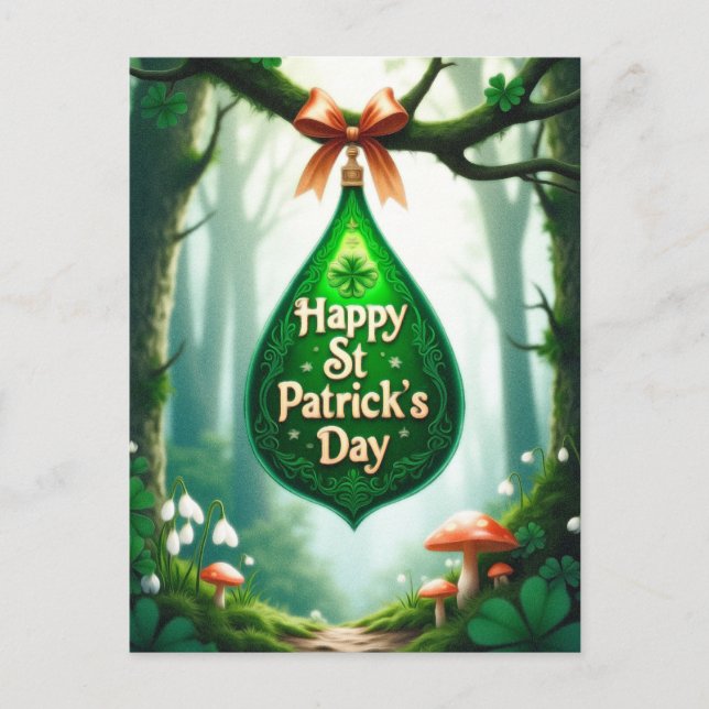 St. Patrick's Day Helg Vykort (Framsida)