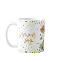 "St. Patrick's Day Highland Cow Mugg 11oz