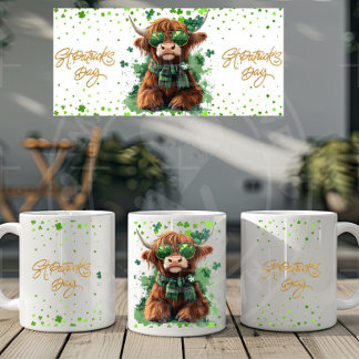 St. Patrick's Day Highland Cow Mugg - 11oz & 15oz