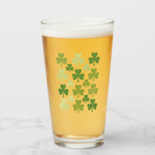 St Patricks Day Hjärt Lyckligt Klöver Shamrock Glaskopp