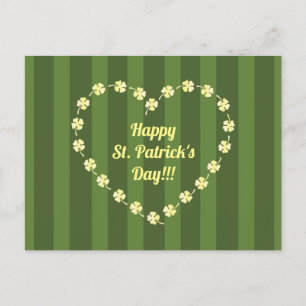 St. Patricks Day-Hjärta Vykort