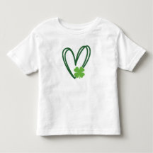 St. Patrick's Day Hjärtformad T-shirt