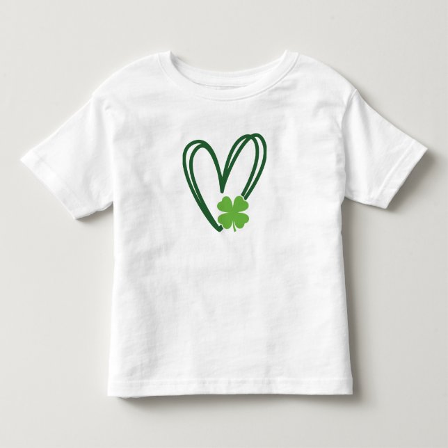 St. Patrick's Day Hjärtformad T-shirt (Framsida)