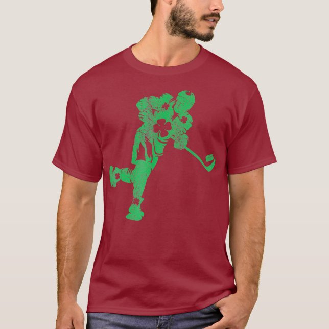 St patricks day Hockey Irish Boys Saint Paddys T Shirt (Framsida)