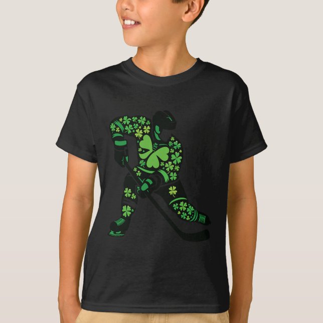 St Patricks Day Hockey Player - Shamrock Spirit Sp T Shirt (Framsida)