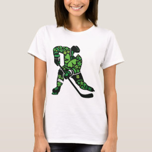St Patricks Day Hockeyspelare - Shamrock Spirit Sp T Shirt